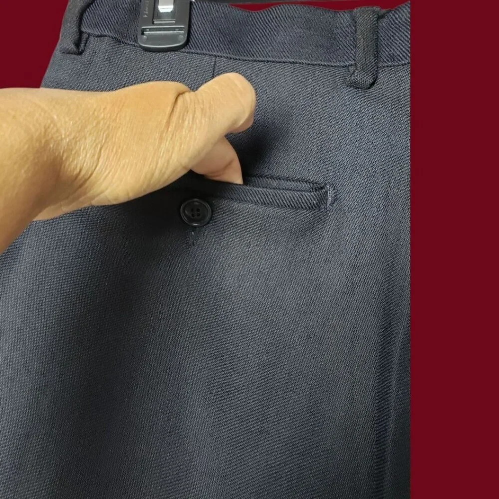 Salvatore Ferragamo Mens Wool Blend Trousers Made in Italy Midnight Blue  Size52